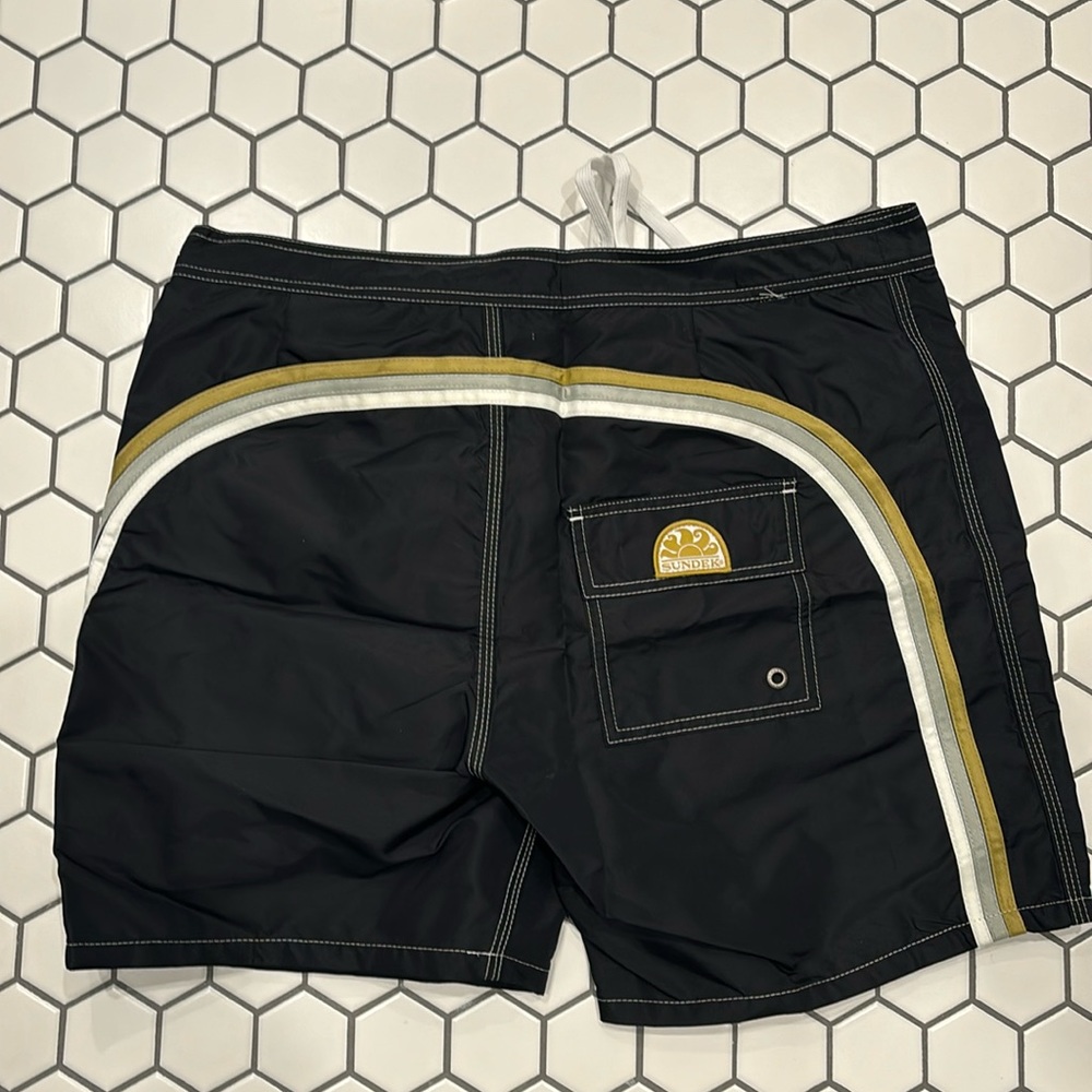 NWOT men’s Sundek black swim shorts, size 34/L